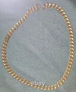 Vintage Old Solid Silver Chain Necklace with Multiple Antique Punches