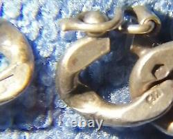 Vintage Old Solid Silver Chain Necklace with Multiple Antique Punches