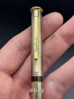 Vintage Pierre Cardin Fountain Pen Pencil, Solid 925 Sterling Silver Body, 18ct Gold Nib
