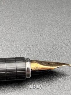 Vintage Pierre Cardin Fountain Pen Pencil, Solid 925 Sterling Silver Body, 18ct Gold Nib