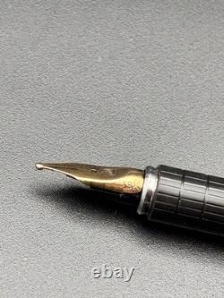 Vintage Pierre Cardin Fountain Pen Pencil, Solid 925 Sterling Silver Body, 18ct Gold Nib