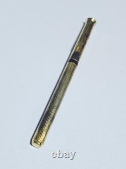 Vintage Pierre Cardin ballpoint pen in vermeil and solid silver, replaceable refill