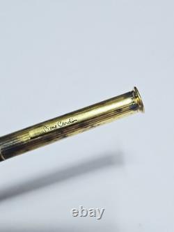 Vintage Pierre Cardin ballpoint pen in vermeil and solid silver, replaceable refill