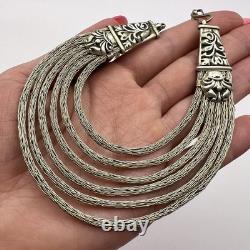 Vintage Rare 42 cm Solid Silver Ethnic Style Women's Necklace