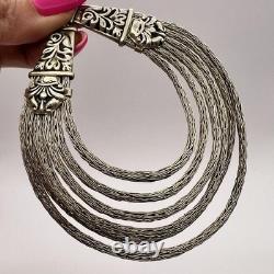 Vintage Rare 42 cm Solid Silver Ethnic Style Women's Necklace