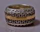 Vintage Ring In Solid Silver And Gold, Stone Setting, Vintage Jewelry