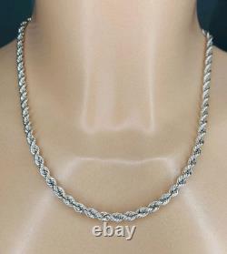 Vintage Rope Chain in Solid 925 Sterling Silver