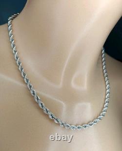 Vintage Rope Chain in Solid 925 Sterling Silver