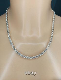 Vintage Rope Chain in Solid 925 Sterling Silver