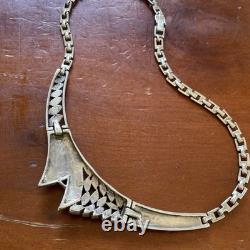 Vintage Set Necklace & Bracelet in Original Silver with Bright Colors