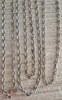 Vintage Silver Necklace Pendant in Solid 925 Silver 144 cm 28.8 grams