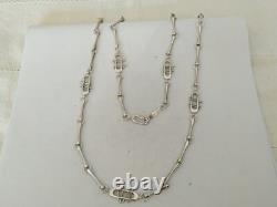 Vintage Silver Pendant Necklace O. P. Orlandini Modernist 60s 70s Rare