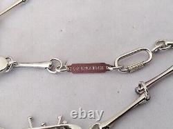 Vintage Silver Pendant Necklace O. P. Orlandini Modernist 60s 70s Rare