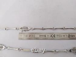 Vintage Silver Pendant Necklace O. P. Orlandini Modernist 60s 70s Rare