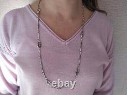 Vintage Silver Pendant Necklace O. P. Orlandini Modernist 60s 70s Rare