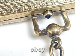 Vintage Silver Sapphire Powder Box ART DECO