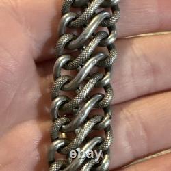 Vintage Solid Silver Art Deco Art Nouveau Tank Bracelet