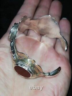 Vintage Solid Silver Bracelet Turkish Kazakh Traditional Art Creator