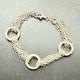 Vintage Solid Silver Chain Link Bracelet Simple Rings
