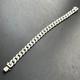 Vintage Solid Silver Gourmette Bracelet Art Deco Tank Chain