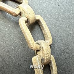 Vintage Solid Silver Gourmette Bracelet Art Deco Tank Chain