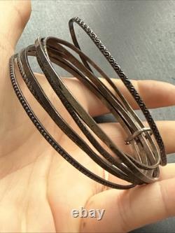Vintage Solid Silver Gourmette Bracelet Art Nouveau Cuff Weekly