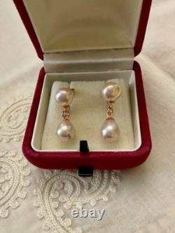 Vintage Solid Silver Rose Gold Pearl Earrings