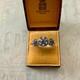 Vintage Trilogy Ring With Sapphire, Fine Pearl, And Sterling Silver