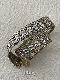 Vintage Unisex Antique Solid Silver Vermeil Bracelet