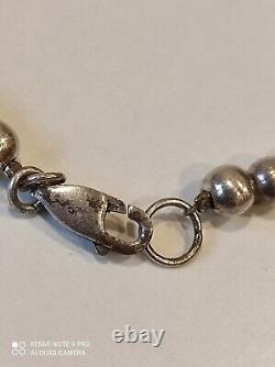 Vintage necklace of solid silver and lapis lazuli