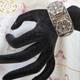 Vintage Rigid Sterling Silver Bangle In Art Deco / Oriental Style