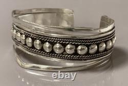 Vintage silver bangle bracelet cuff solid silver bangle 36g