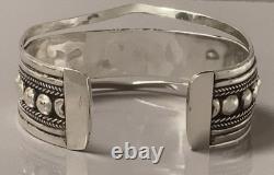 Vintage silver bangle bracelet cuff solid silver bangle 36g