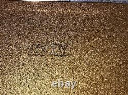 Vintage silver cigarette case 925 hallmark lion passant 180g. Art Deco
