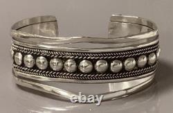 Vintage silver cuff bracelet solid silver 36 grams