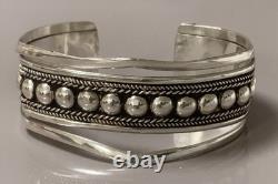 Vintage silver cuff bracelet solid silver 36 grams