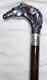 Vintage Silver Solid Horse Head Walking Stick