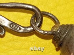 Vintage solid silver bead necklace, 925 hallmark, weight 85 g