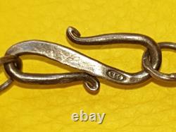 Vintage solid silver bead necklace, 925 hallmark, weight 85 g