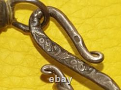 Vintage solid silver bead necklace, 925 hallmark, weight 85 g