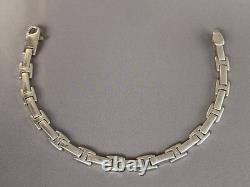 Vintage solid silver gourmet bracelet jewelry H chain bracelet Hermès