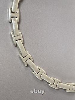 Vintage solid silver gourmet bracelet jewelry H chain bracelet Hermès