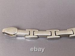 Vintage solid silver gourmet bracelet jewelry H chain bracelet Hermès