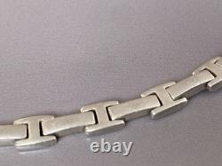 Vintage solid silver gourmet bracelet jewelry H chain bracelet Hermès