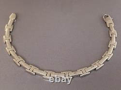 Vintage solid silver gourmet bracelet jewelry H chain bracelet Hermès