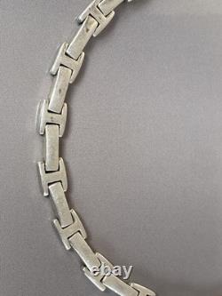 Vintage solid silver gourmet bracelet jewelry H chain bracelet Hermès