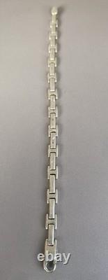 Vintage solid silver gourmet bracelet jewelry H chain bracelet Hermès