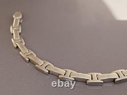 Vintage solid silver gourmet bracelet jewelry H chain bracelet Hermès