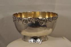 Wash Cup Raisin Ancient Silver Massive Antique Grape Wash Bowl Solid Silver