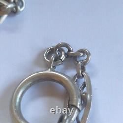 Watch Chain / Chatelaine, Necklace, Antique / Vintage Locket / 142 cm / 925 Silver